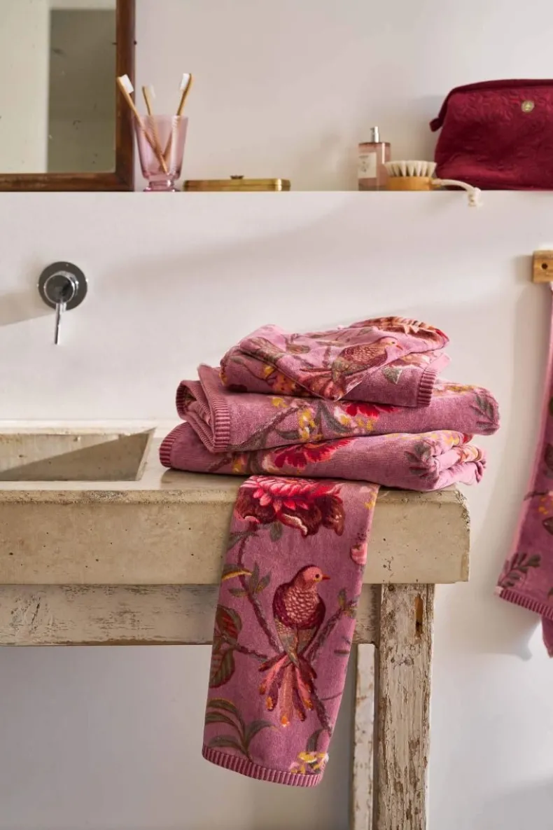 Badhanddoek Secret Garden Mauve 55X100Cm