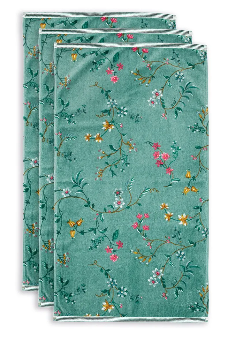Badhanddoek Set/3 Les Fleurs 55X100 Cm