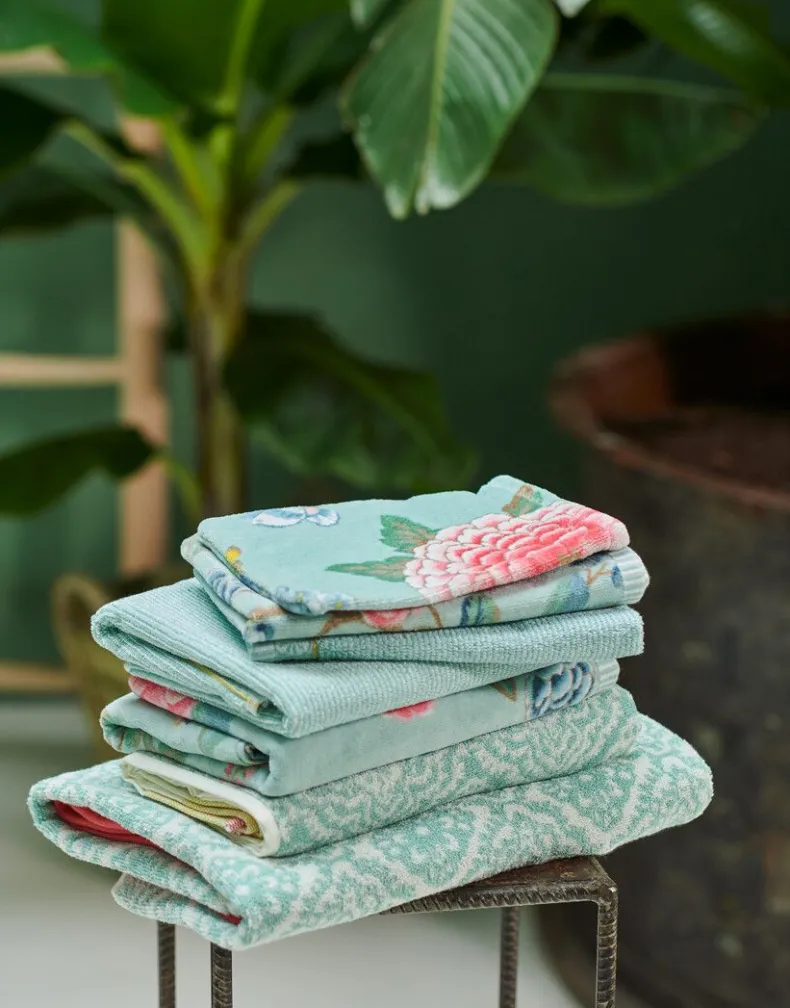 Badhanddoek Set/3 Soft Zellige Blue 55X100 Cm