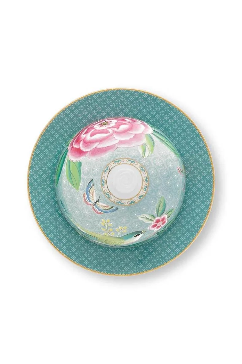 Blushing Birds Botervloot Rond Blue