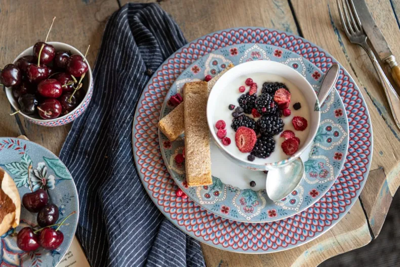 Flower Festival Gebaksbord Licht 17 Cm