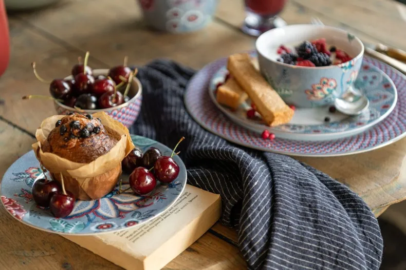 Flower Festival Gebaksbord Licht 17 Cm