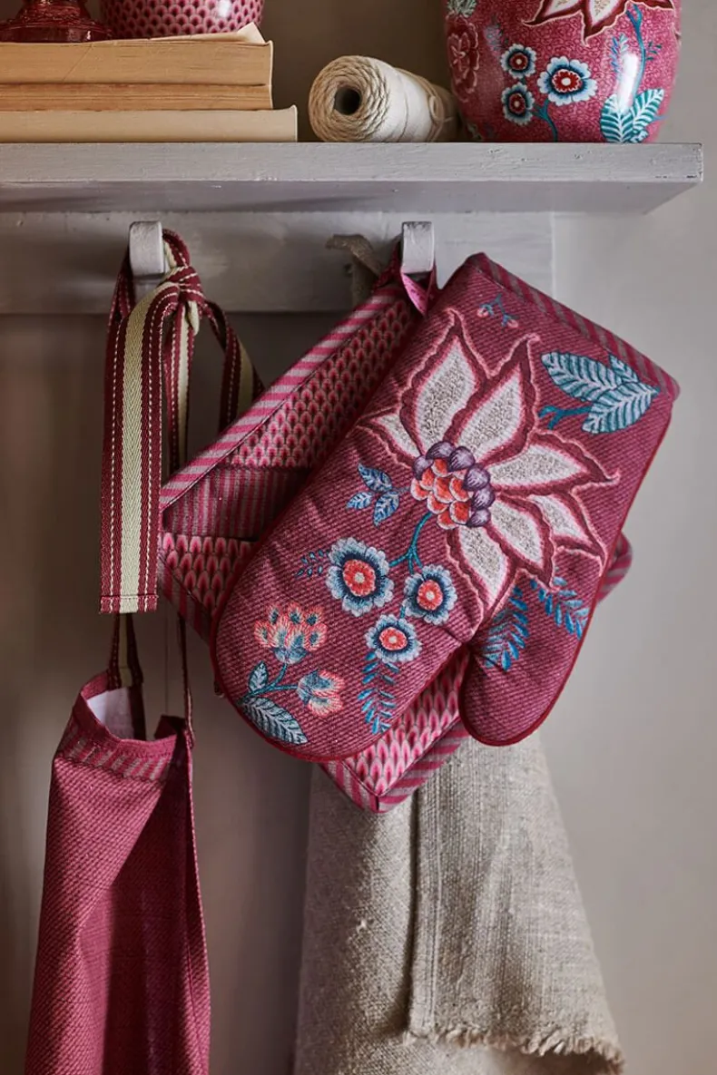 Flower Festival Oven Glove Dark Pink