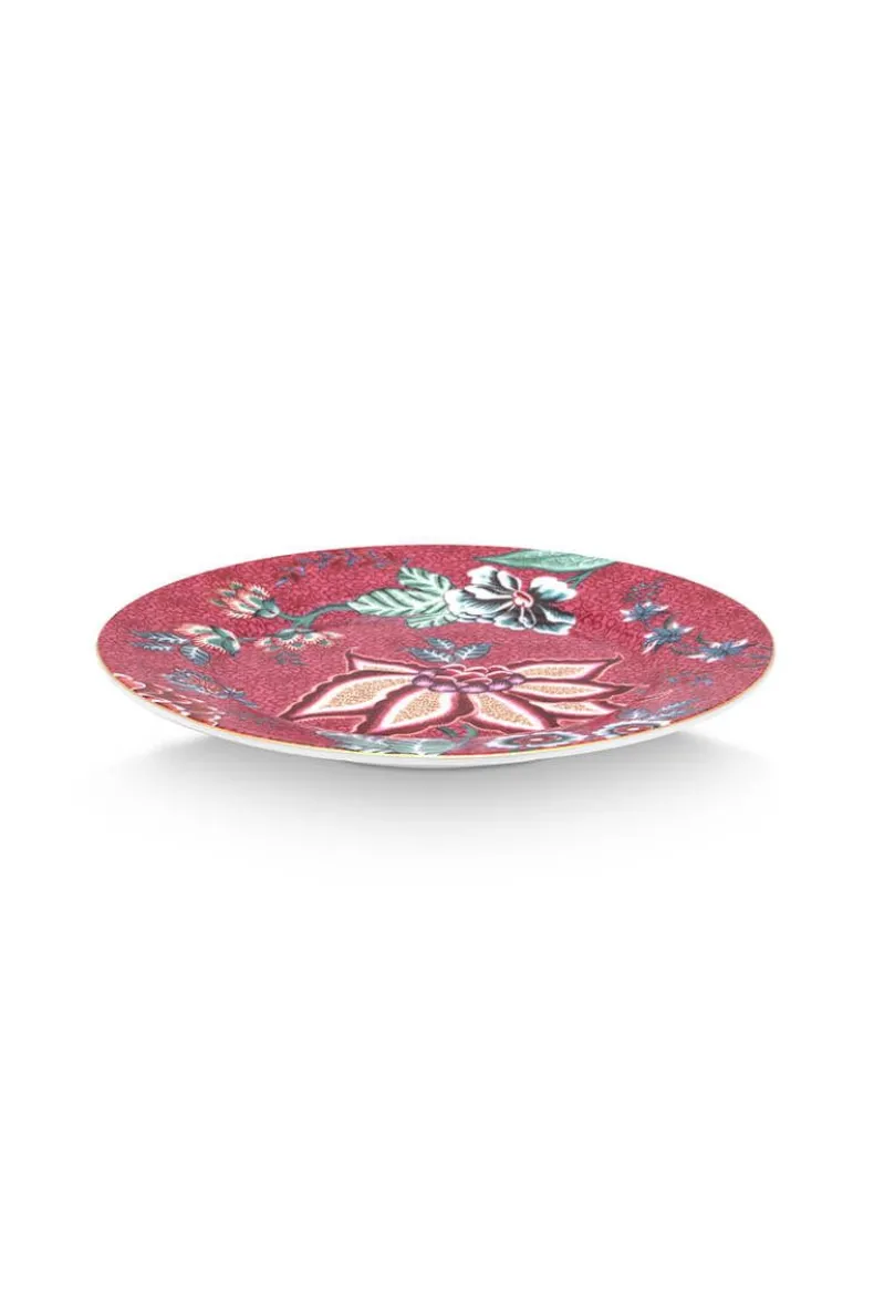 Flower Festival Set/4 Gebaksborden Donker 17Cm