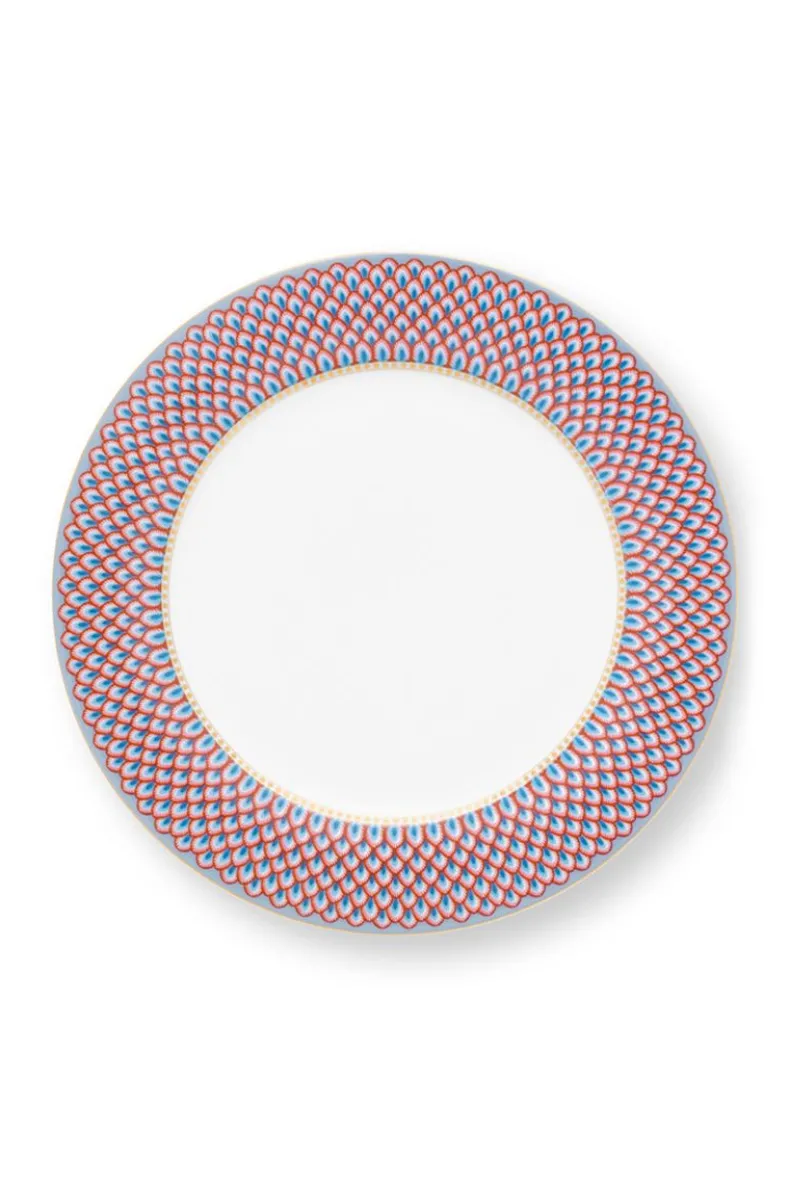 Flower Festival Set/4 Dinerborden Rood/Licht 26.5Cm