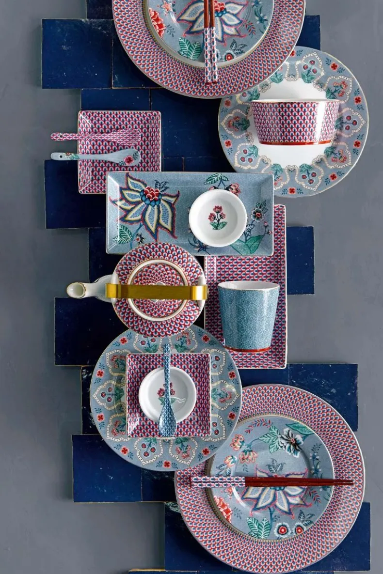 Flower Festival Set/4 Dinerborden Rood/Licht 26.5Cm