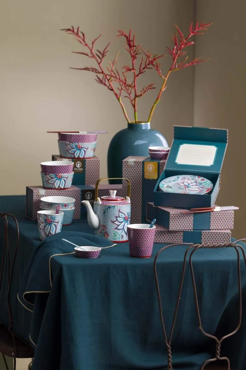 Flower Festival Set/4 Gebaksborden Licht 17Cm