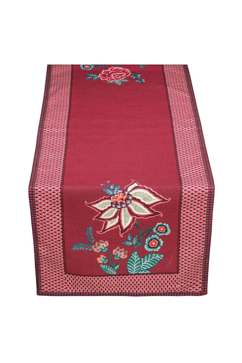 Flower Festival Table Runner Dark Pink