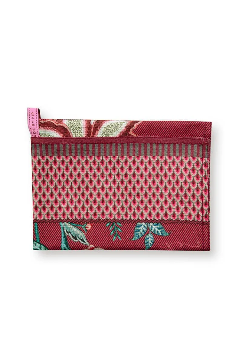 Flower Festival Tea Towel Dark Pink