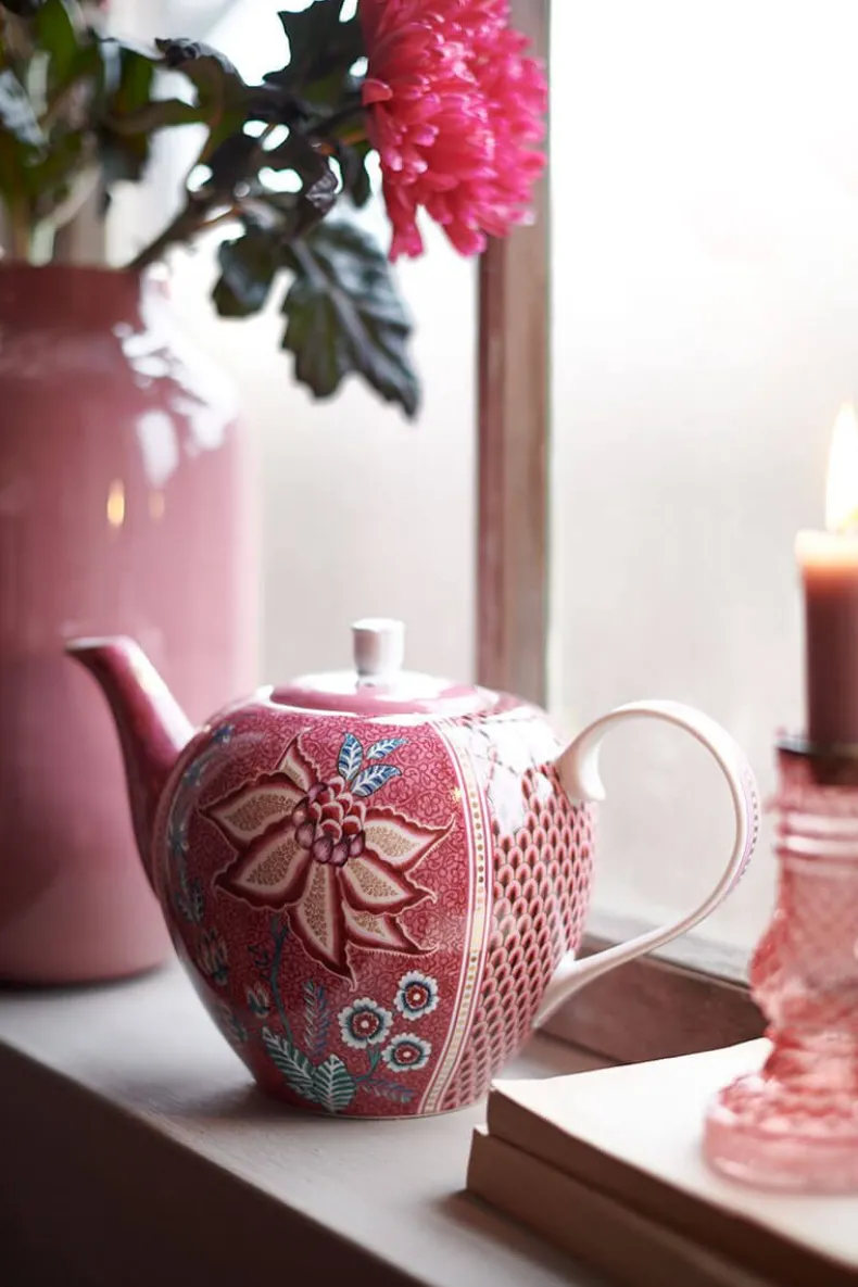 Flower Festival Thee Set/3 Groot Donker