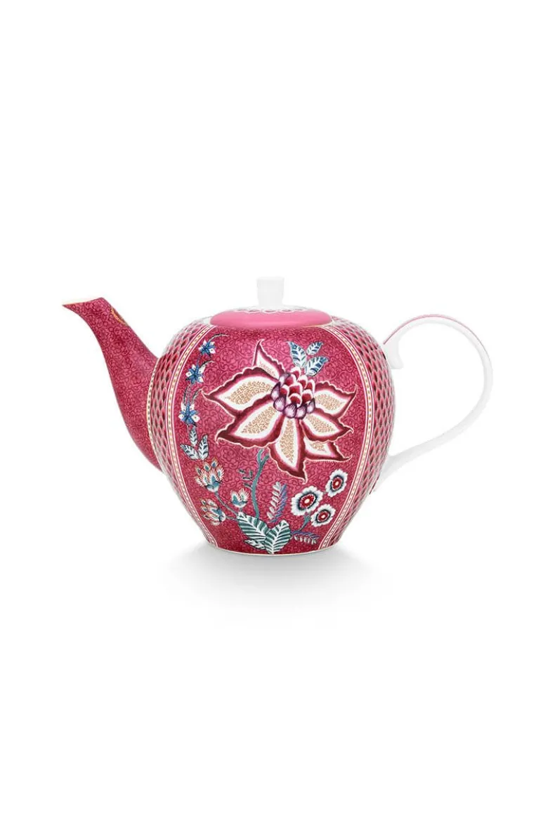 Flower Festival Theepot Groot Donker