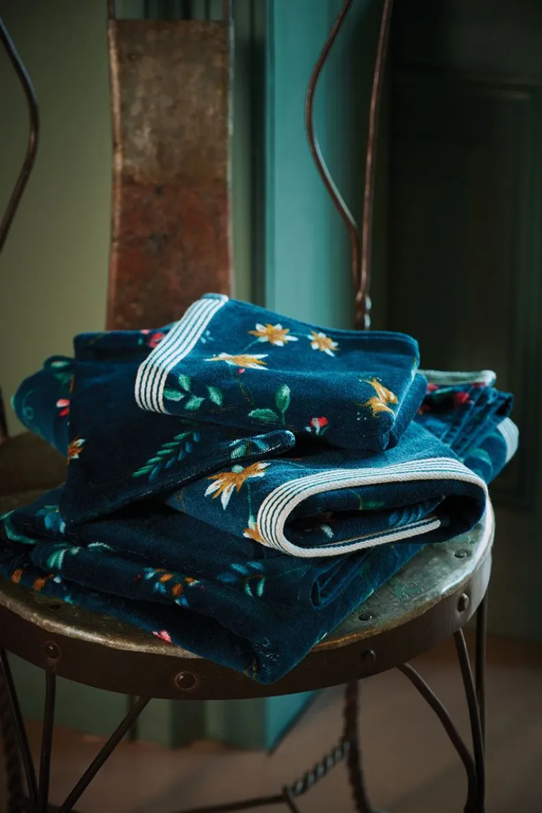 Grote Handdoek Les Fleurs Donker 70X140 Cm