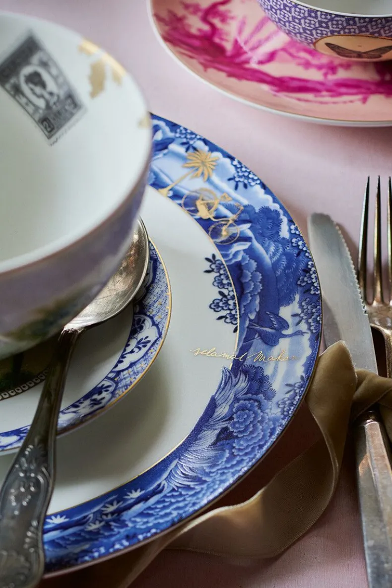 Heritage Gebaksbord Geverfd Roze 18 Cm