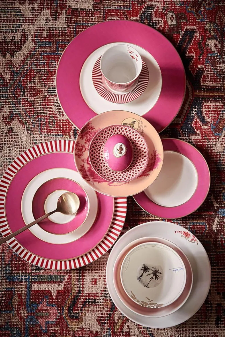 Heritage Gebaksbord Geverfd Roze 18 Cm