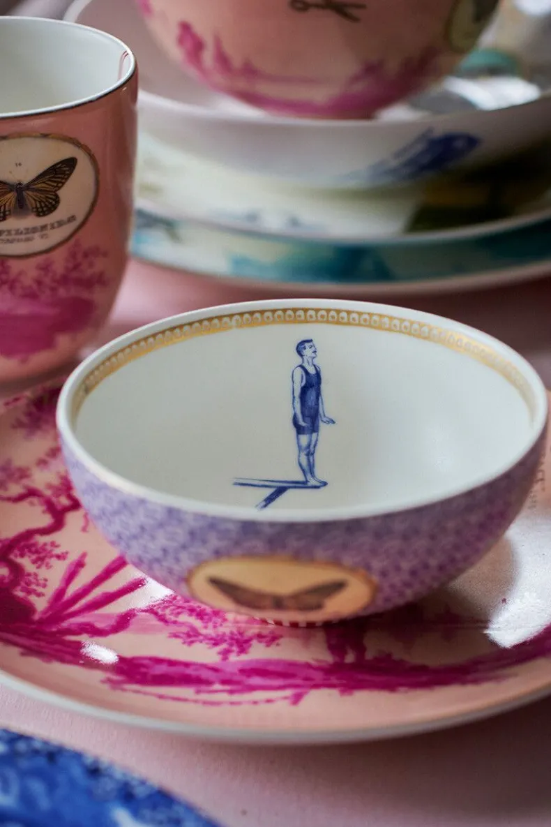 Heritage Kom Geverfd Roze 12 Cm