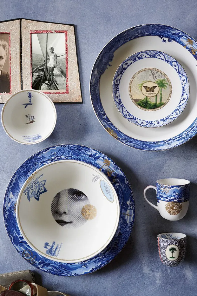 Heritage Kom Tegels Blauw 11 Cm