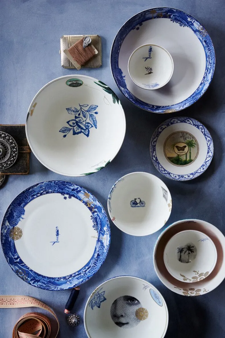 Heritage Kom Tegels Blauw 11 Cm