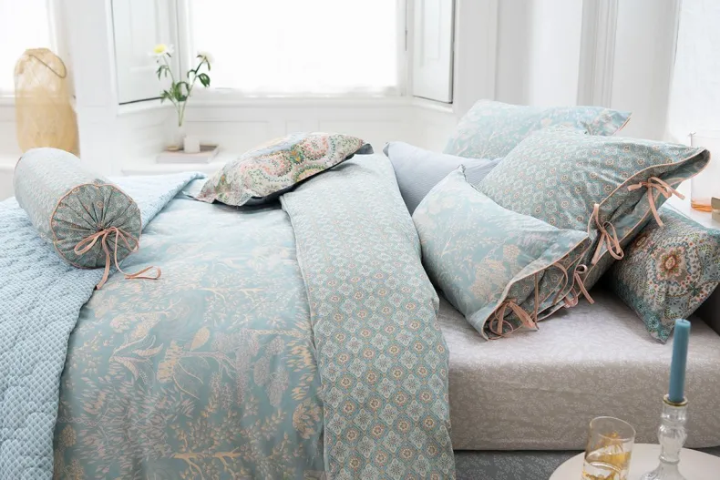 Hoeslaken Leafy Khaki