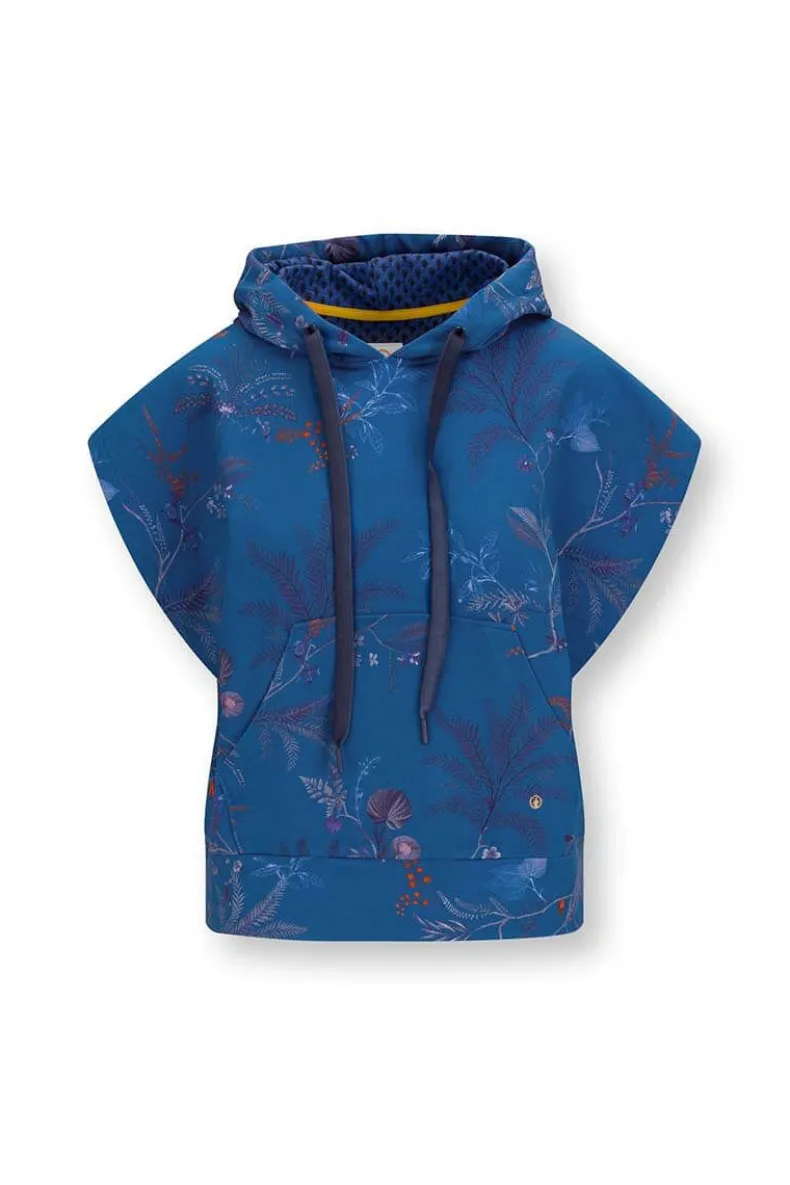 Hoodie Korte Mouw Isola Blauw