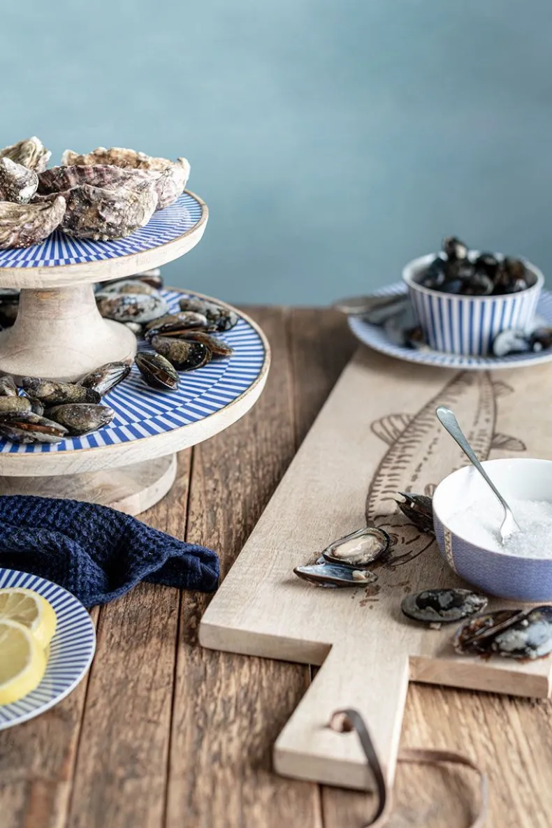 Houten Plateau Blauw 22 Cm