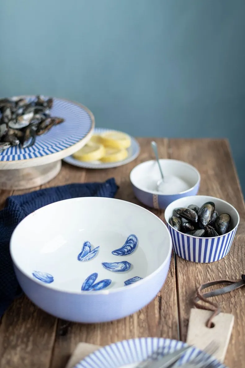 Houten Plateau Blauw 32 Cm