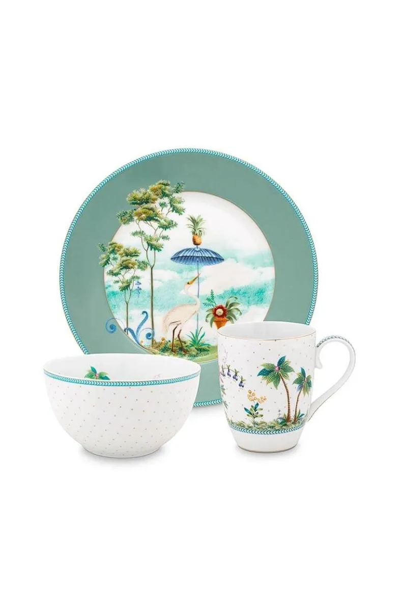 Jolie Ontbijt Set/3 Blauw