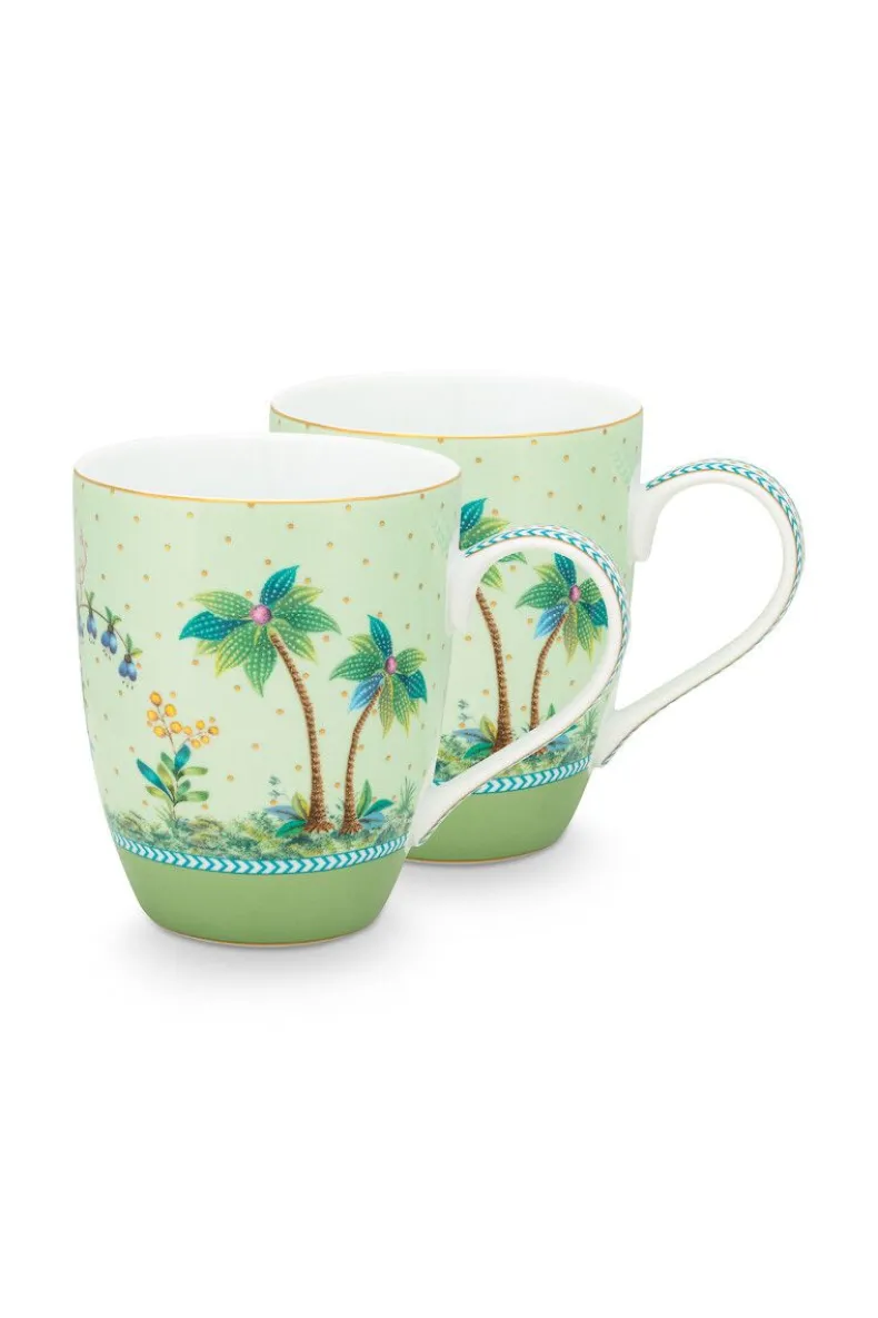 Jolie Set/2 Mokken Groot Gouden Stippen