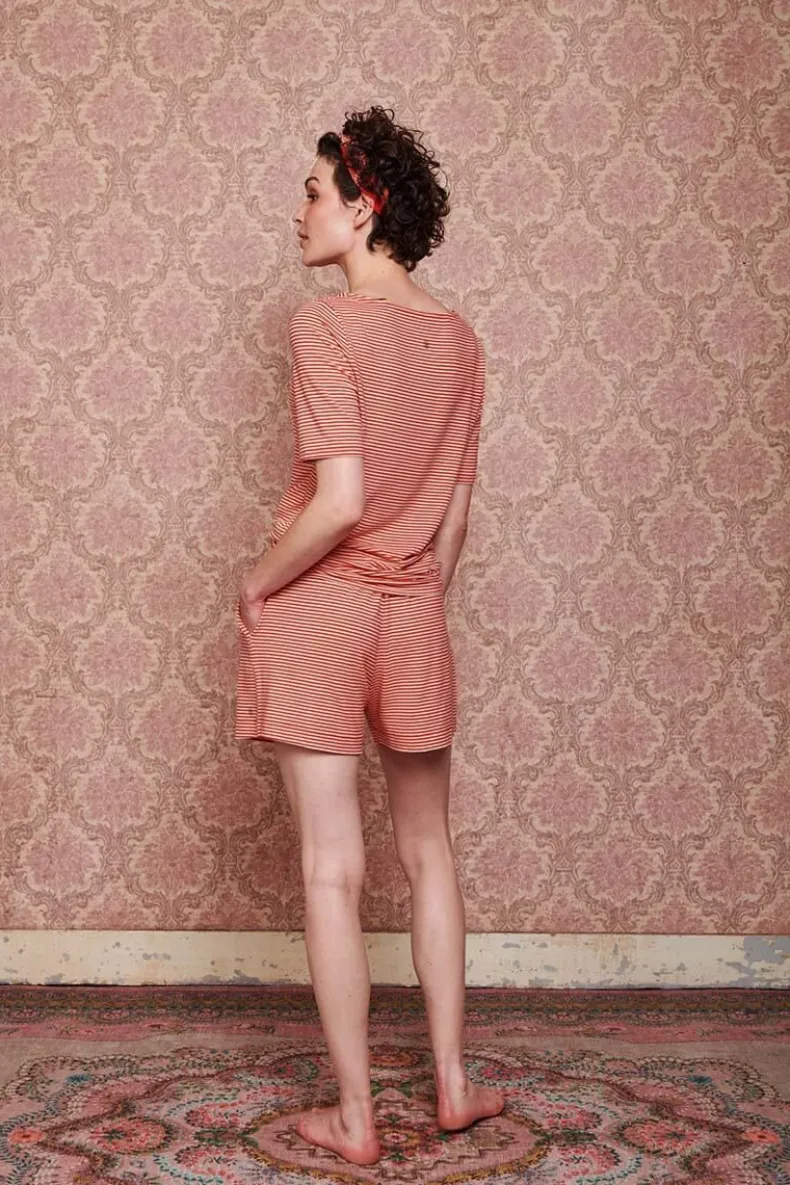 Korte Broek Little Sumo Stripe Koraal