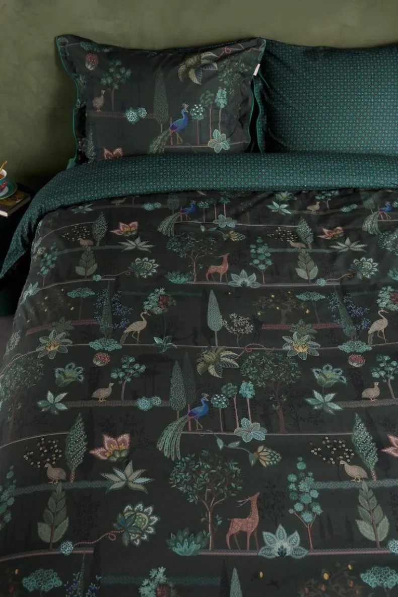 Kussensloop Alberi Donkergroen