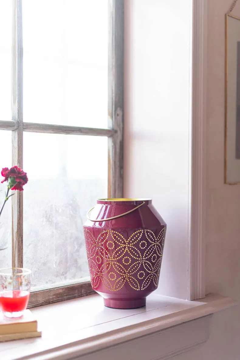 Lantaarn Geemailleerd Donker 29 Cm