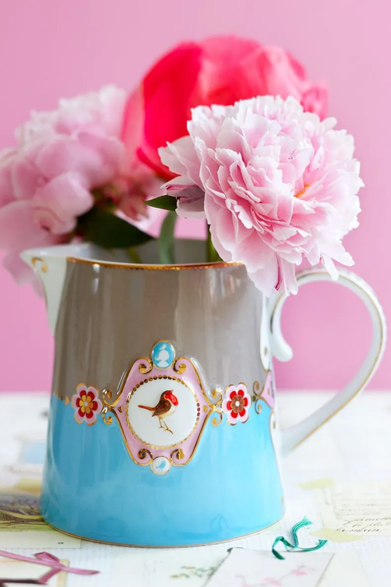 Love Birds Kan Groot Blauw/Khaki