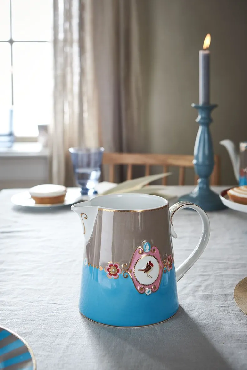 Love Birds Kan Groot Blauw/Khaki