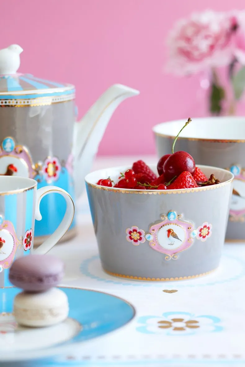 Love Birds Theepot Medium Blauw/Khaki