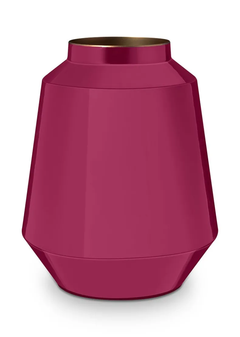 Metalen Vaas Roze 29 Cm