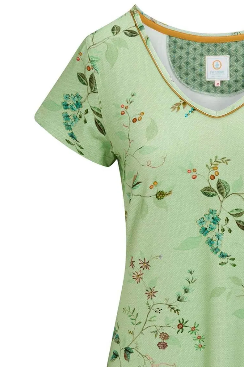 Nachthemd Korte Mouw Kawai Flower Licht