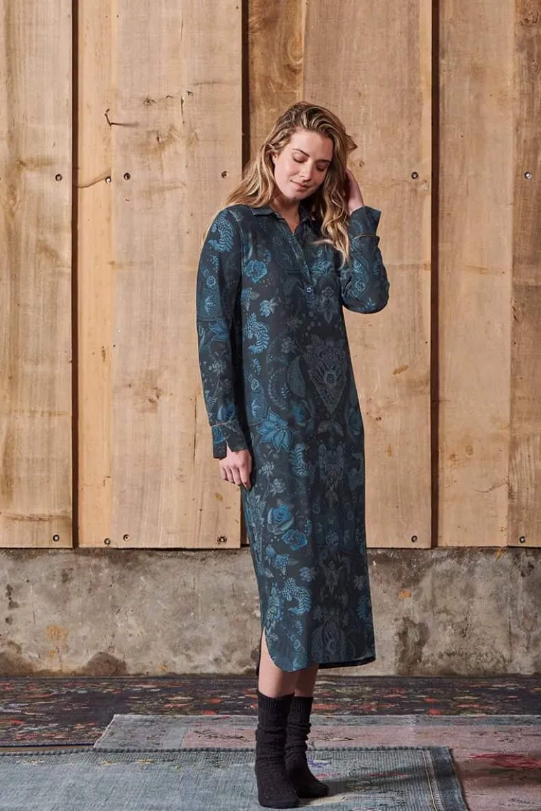 Nachthemd Lange Mouw Kyoto Festival Donker