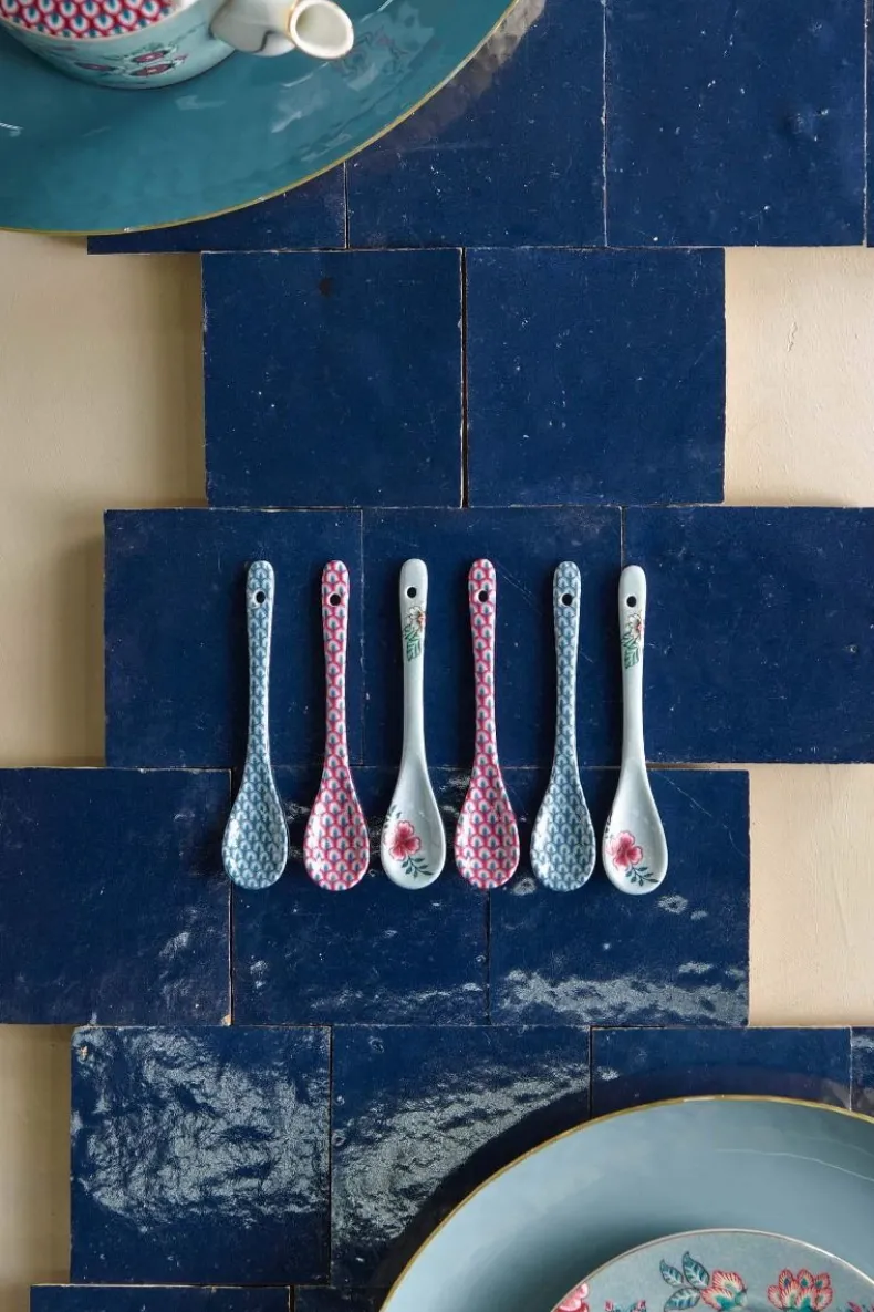 Oriental Flower Festival Set/6 Theelepels