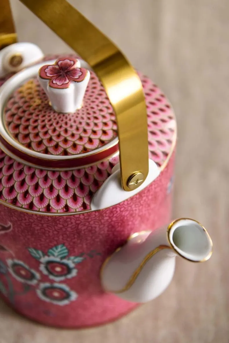 Oriental Flower Festival Theepot Donker Medium