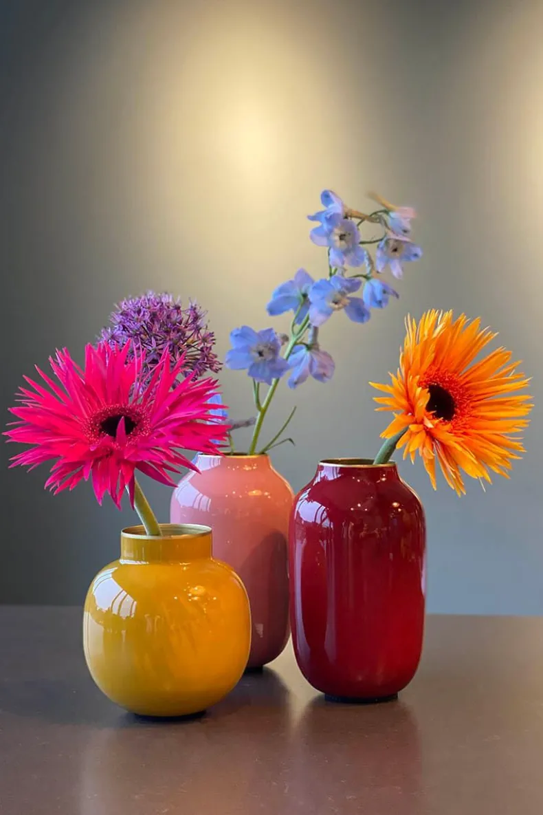 Ovale Mini Vaas Red 14 Cm