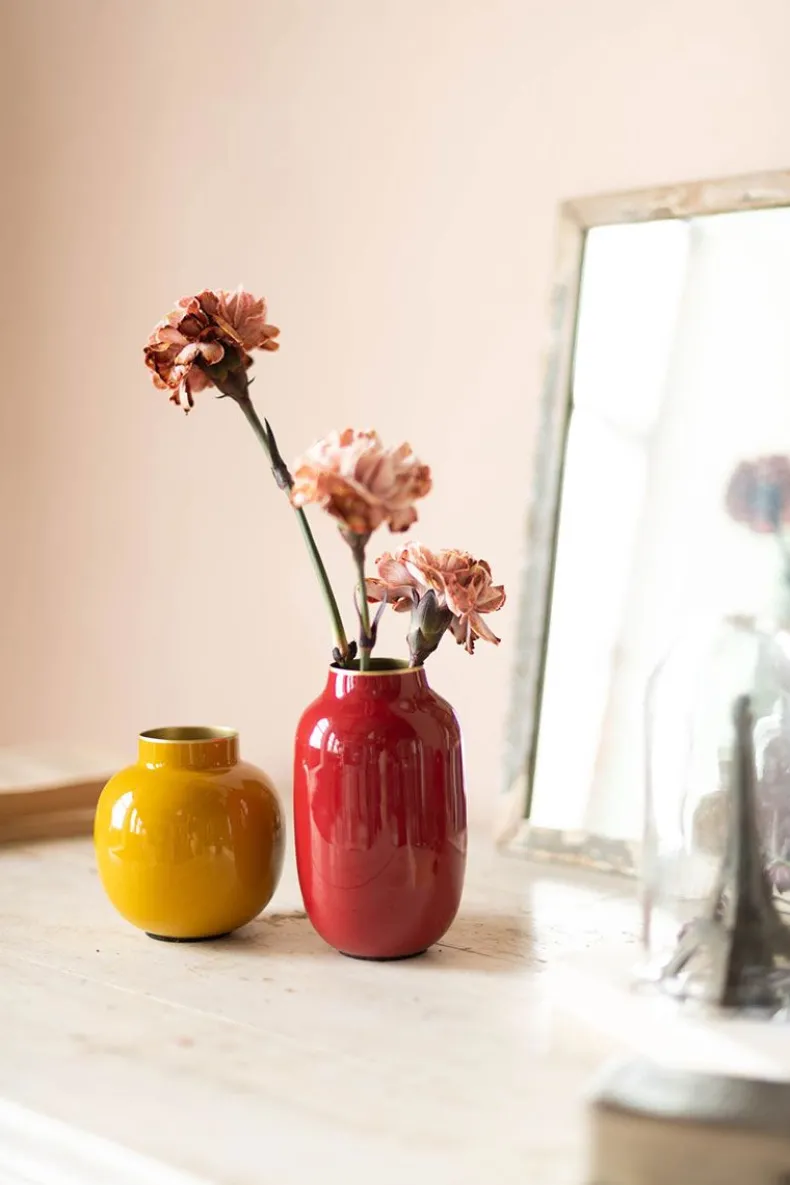 Ovale Mini Vaas Red 14 Cm