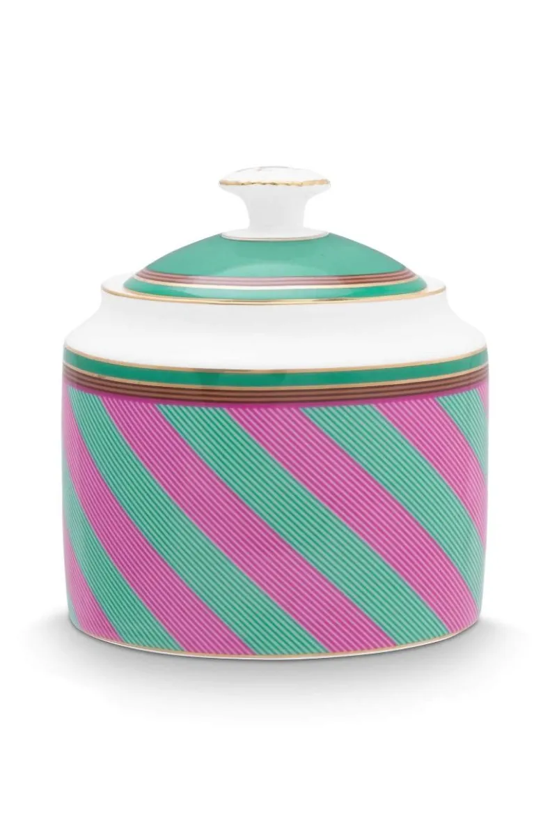 Pip Chique Stripes Suikerpot Roze/Groen
