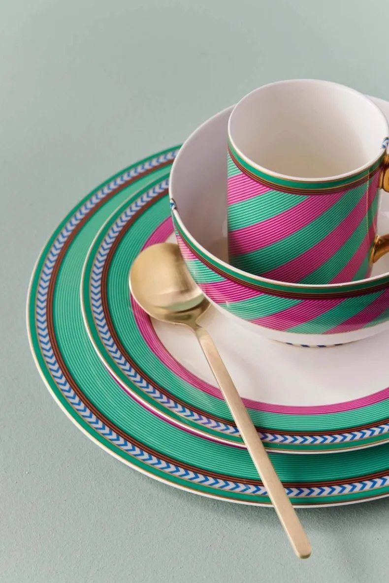 Pip Chique Stripes Mok Groot Roze/Groen 350Ml