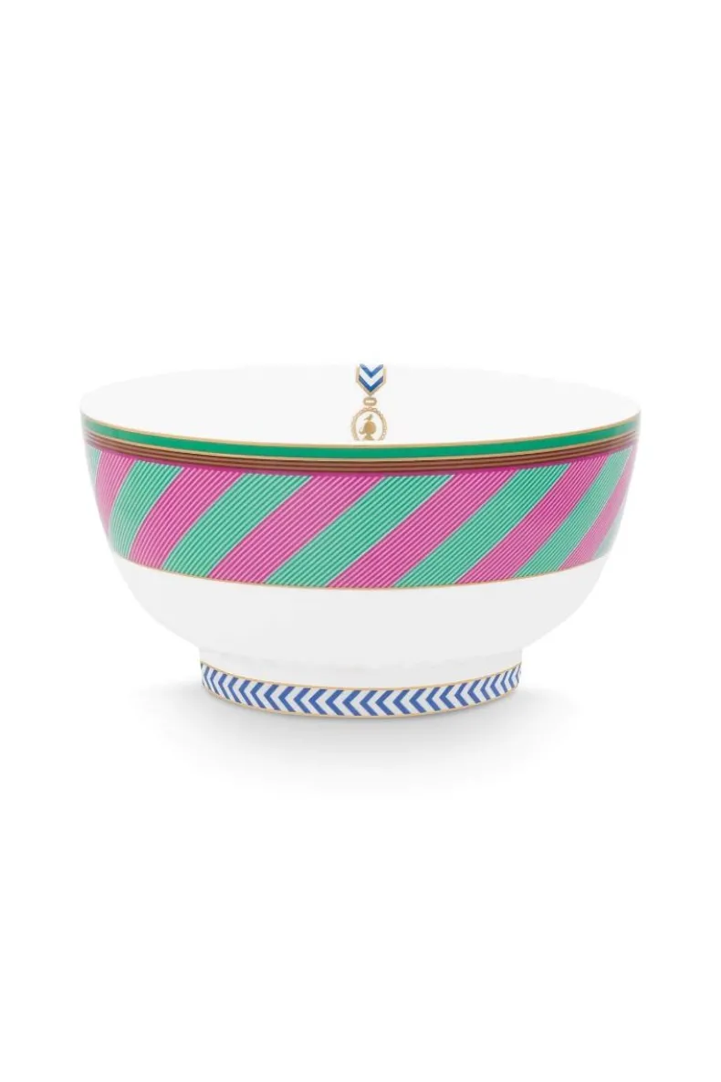 Pip Chique Stripes Kom Roze/Groen 18Cm