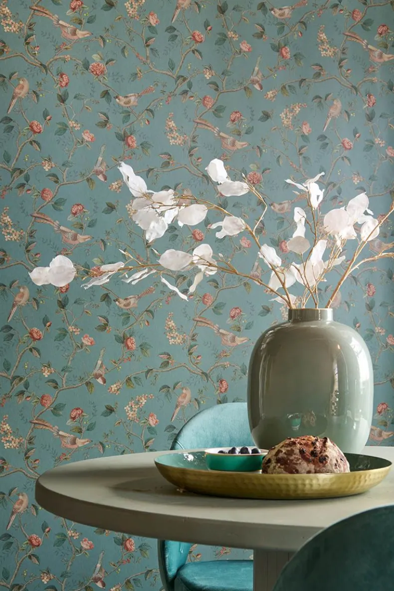 Pip Studio Good Nightingale Vliesbehang Petrol