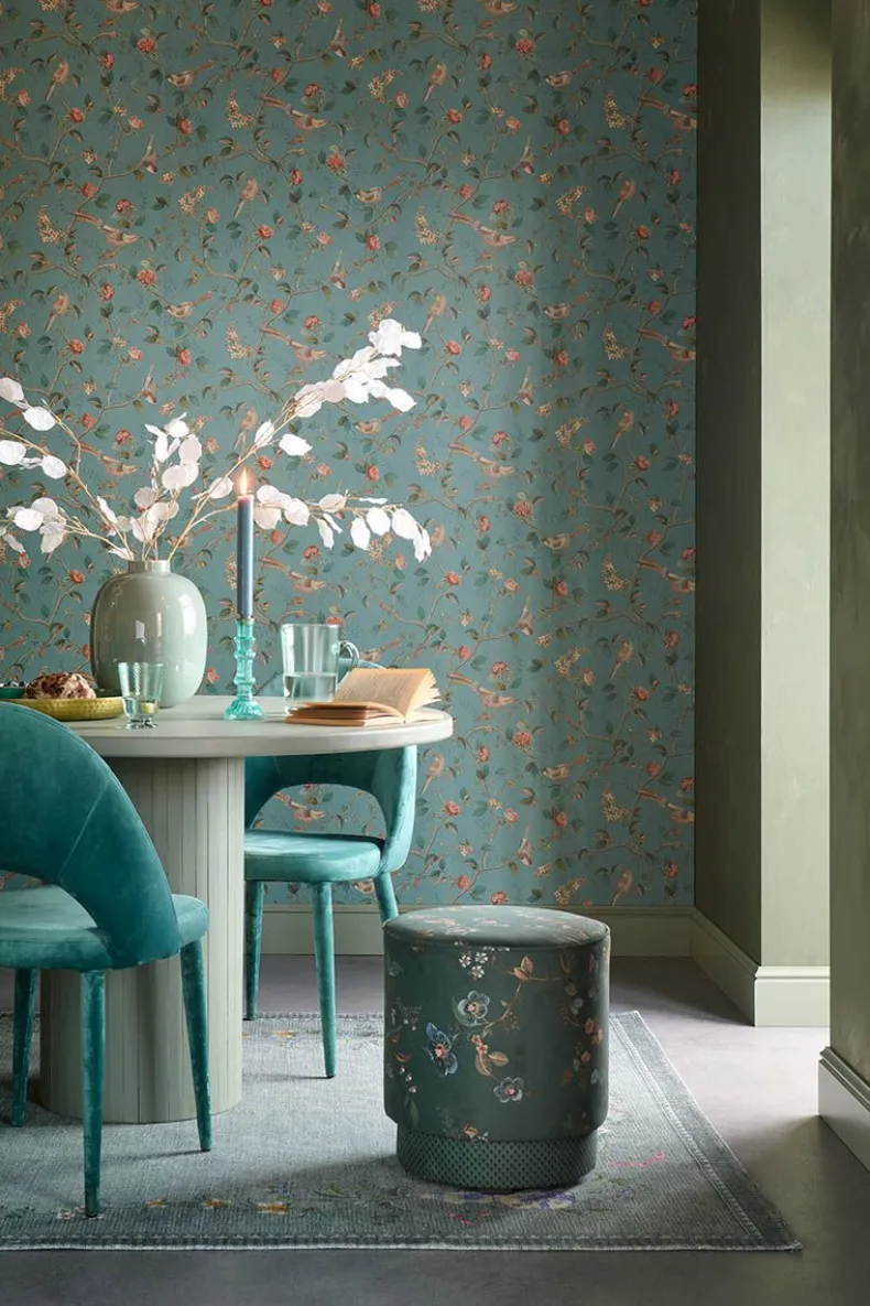 Pip Studio Good Nightingale Vliesbehang Petrol