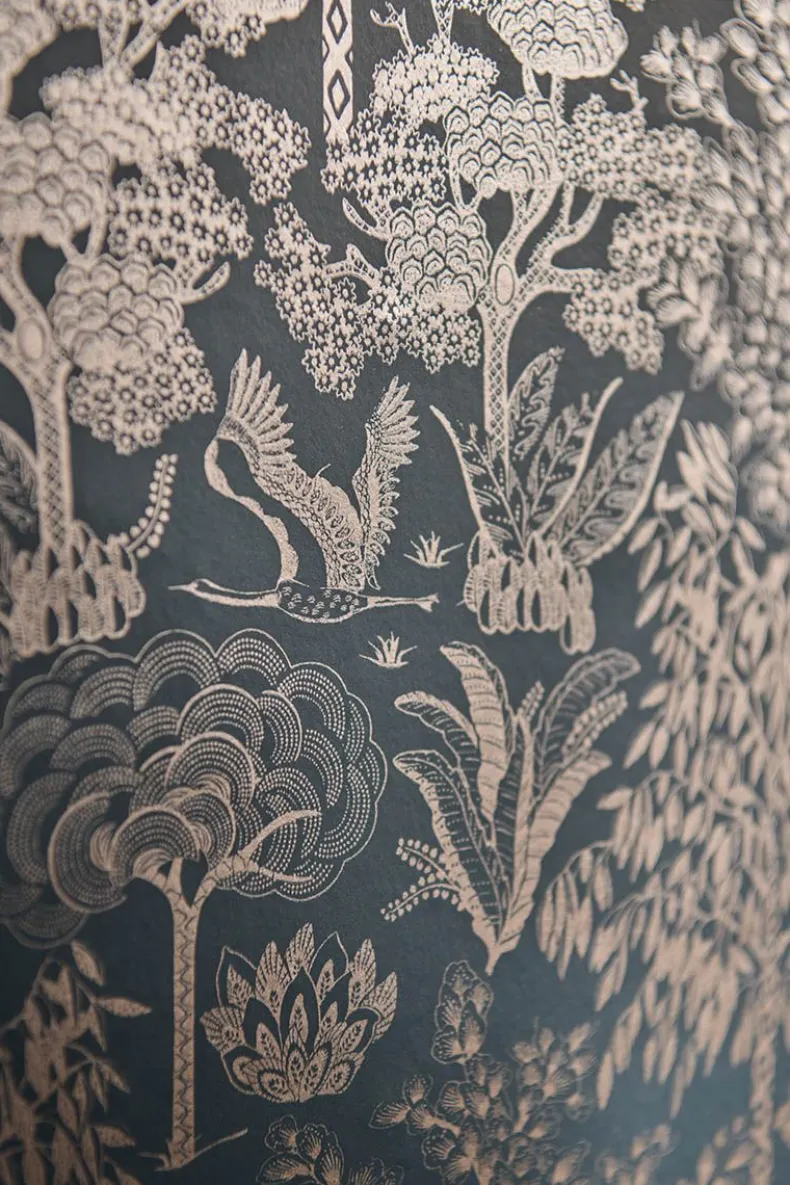 Pip Studio Origami Tree Vliesbehang Donker /Rose Goud