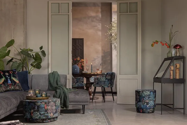 Poef Large Pip Garden Donkerblauw