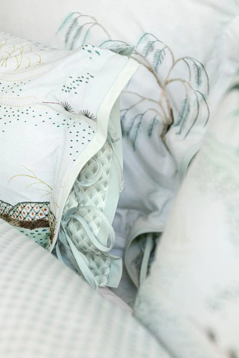 Rechthoekig Sierkussen Lang Japonica Wit