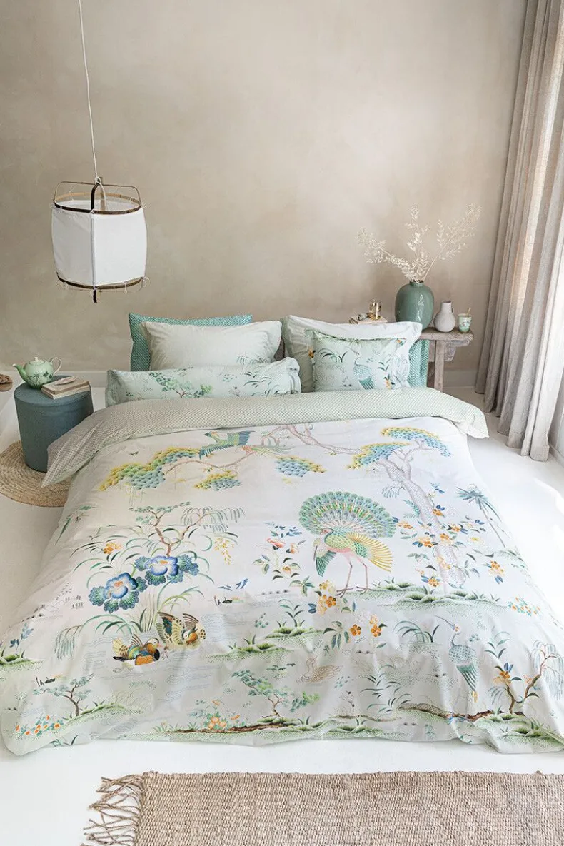 Rechthoekig Sierkussen Lang Japonica Wit