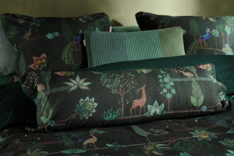 Rechthoekig Sierkussen Lang Alberi Donkergroen